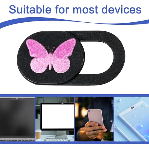 3 Pcs Webcam Cover Slide Butterfly Design Ultra-Thin Laptop Camera Cover Slide Web Cam Privacy Blocker for Desktop Laptop Computer Smartphone Tablet to Protect Your Privacy and Security