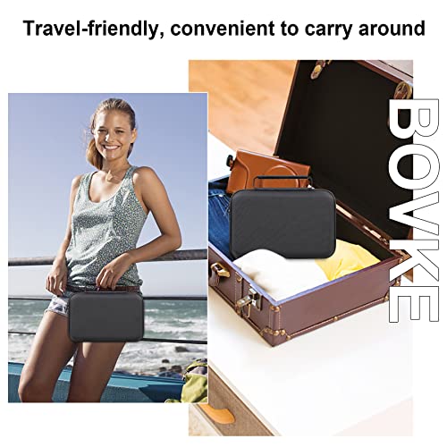 BOVKE Travel GPS Case for 6.95” Garmin DriveSmart 65, 6-7 Inch Garmin RV 795/dēzl OTR710/OTR610/OTR700, DriveSmart 66/76, zūmo XT2 GPS Navigators, Extra Space fit Car Charger, Cables, Black - color: Black (Slim Case)