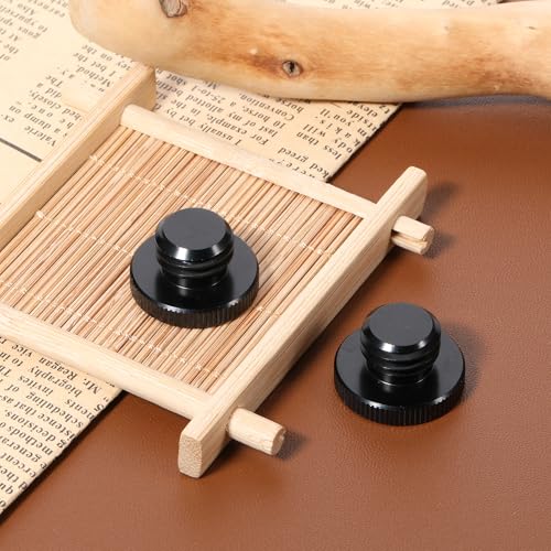 EupHHonycs 2 PCS Mic Stand Adapter, 1/4 to 5/8 Screw Tripod Adapter 1/4 Female to 5/8 Male for Tripod Laser Level Adapters Microphone Stand Mount Camera Black