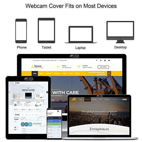 Laptop Camera Cover Slide, 2.0 Ultra-Thin Webcam Cover Slide Compatible for Laptop Table Apple MacBook iPad Pro iMac Cell Phone,Camera Cover Slide-Protect Your Privacy Security(3-Pack) - color: 3 PCS