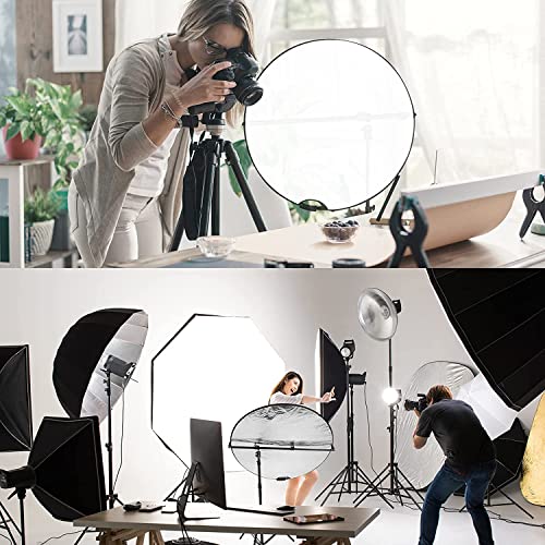 NEEWER Extendable Reflector Holder Arm, Photo Studio Telescopic 27.9” to 47.2” Boom Arm 360 Degree Swivel Reflector Bracket for Product and Portrait Photography, Ideal for Studio & Outdoor Photography - style: Reflector Holder