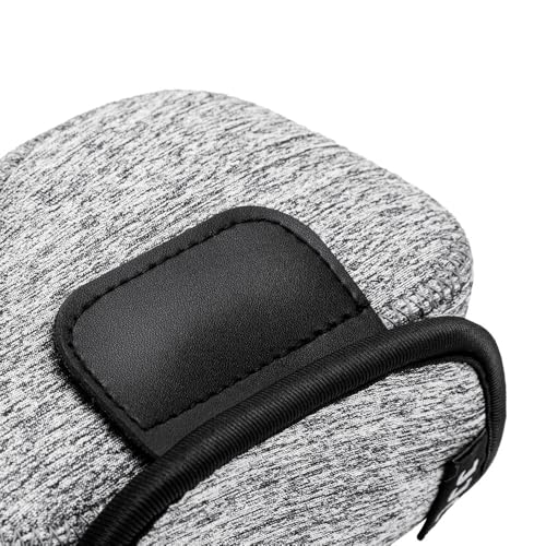 KIWIFOTOS Neoprene Camera Sleeve for Leica D-LUX 8 Sony ZV-E10 II A6400 | 6mm thick Neoprene Pouch for fits Camera≤4.7x2.9x3.4in. Anti Scratch. Touch-fastening flap. without strap - color: Neoprene Camera Case Gray