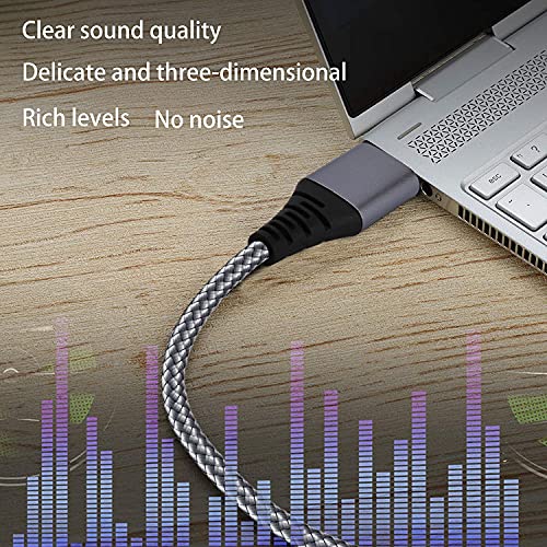 USB to 6.35mm 1/4 inch TRS Audio Stereo Cable 6.6FT,USB-A to 6.35mm Quarter inch Aux Jack Stereo Cable for Laptop, WindowsAmplifier, Mixer, Home Theater, Speaker ect - size: 6.6Feet
