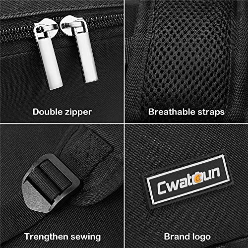 Cwatcun Professional Camera Backpack - Waterproof DSLR/SLR/Mirrorless Camera Case - Compatible with Sony, Canon, Nikon - Large Black - color: Black, size: 2.0 Large