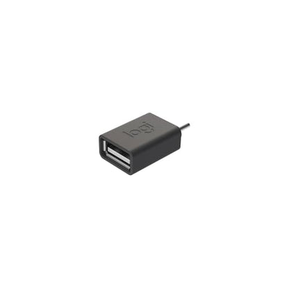 Logitech USB-C to USB-A Adapter - size: 1.1" x 0.7" x 0.4"