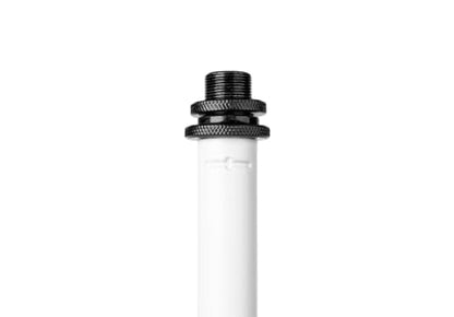 Round Base Desktop Mic Stand with Standard Height-Adjustable Twist Clutch and 6" Base, White (SH-DESKTOP1-W)