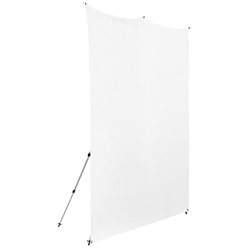 Westcott X-Drop Pro Wrinkle-Resistant 8' x 8' (2.44 x 2.44m) Backdrop for Headshots, Photoshoots, Group Portraits, Video Interviews, & Photo Booths - Portable and Travel Friendly (High Key White) - color: High Key White