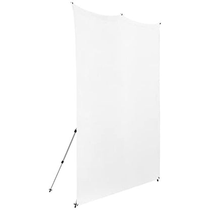 Westcott X-Drop Pro Wrinkle-Resistant 8' x 8' (2.44 x 2.44m) Backdrop for Headshots, Photoshoots, Group Portraits, Video Interviews, & Photo Booths - Portable and Travel Friendly (High Key White) - color: High Key White