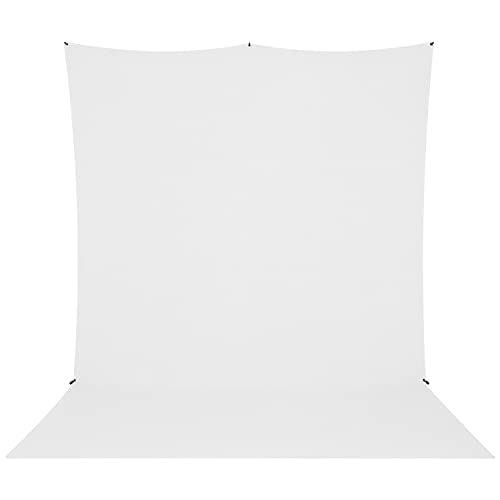 Westcott X-Drop Pro Wrinkle-Resistant 8' x 13' (2.44 x 3.96m) Sweep Backdrop for Full-Body Photos & Group Portraits, Video Interviews & Photo Booths - Portable and Travel Friendly (High Key White) - color: High Key White