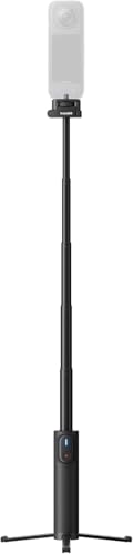 Insta360 Foldable 2-in-1 Selfie Stick Remote Kit (1/4" Mount) for insta360 X5/X4 Air/X4/X3, Invisible Pole and Built-in Tripod, Mini Remote for Remote Camera Control, 1/4" Mount - style: with mini remote