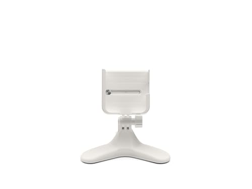 WeatherTech DeskFone Two View in White - Adjustable, Universal Cell Phone Holder Mount Stand for Desk, Counter, Table - Tripod Design for iPhone & Smartphone Charging - White Plastic Knobs - color: White Plastic Knobs
