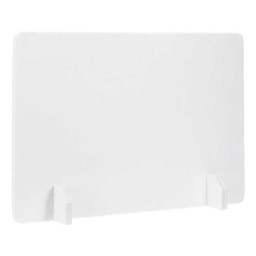 PATIKIL Desk Dividers 24" x 16", 1 Pack Desk Privacy Panel Freestanding Noise Reducing Partition Acoustic Panel with 4Pcs Support Feet for Testing Office Home Library, Pure White Style C - color: Pure White Style C, size: 24" x 16"