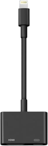Lightning to HDMI Adapter for iPhone, [Apple MFi Certified] Digital AV Dongle,1080P Sync Screen Cable with Lightning Charging Port for iPhone, iPad to TV/Projector/Monitor No Need Power Supply - color: Black, style: Lightning to HDMI
