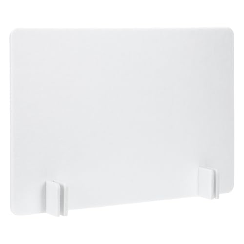 PATIKIL Desk Dividers 24" x 16", 1 Pack Desk Privacy Panel Freestanding Noise Reducing Partition Acoustic Panel with 4Pcs Support Feet for Testing Office Home Library, Pure White Style B - color: Pure White Style B, size: 24" x 16"