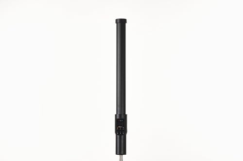 REFLEX CAMERA Portable 20W RGB Light Stick with Barndoor, 1-100% Brightness, 2700-7500K, 1/4" Screw Built-in Lithium Battery, Metal Body, Special Effects Modes, Remote Control, Power Adapter Included