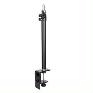Camera Desk Mount with C Clamp, 18"-23" Adjustable Desktop Light Stands with 1/4" Ball Heads Cold Shoe Adapters, Sturdy Metal Clamp for Webcam, DSLR Camera, Ring Light, Microphone, Max Load 2kg