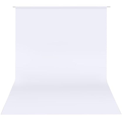 Hemmotop White Photo Backdrop Background 10x8ft | Polyester, Large, Drapes Well, Rod Pocket for Easy Hanging, for Family Photoshoot, Wedding, Birthday, Graduation, Baby Shower - color: White