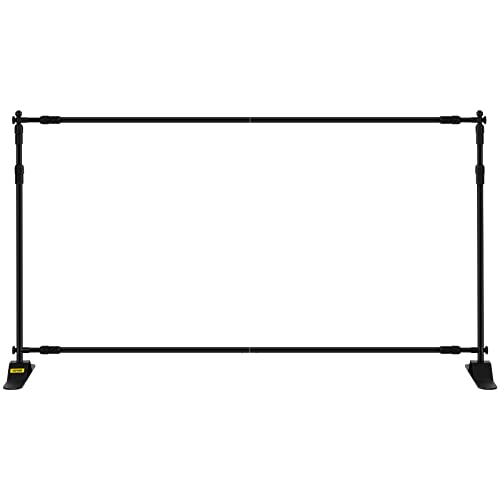 VEVOR Backdrop Stand 10 x 8 Ft, Height Adjustable Background Stand with 1 Carrying Bag, Photo Backdrop for Party Wedding Studio Trade Show - size: 10 x 8 Ft