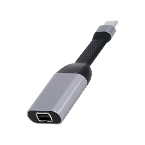 CY Cable USB-C Type-C Source to Mini DP Displayport 4K 60hz Sink HDTV Adapter Ultra Slim Flat Cable 1080p for Laptop Tablet Phone - style: Mini-Displayport