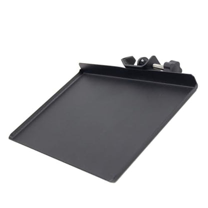 Kisangel Black Iron Microphone Stand Clip Holder with Sound Card Tray for Holding Small Accessories, Compatible with Picks and Sound Card, for Studio and Control Room Use