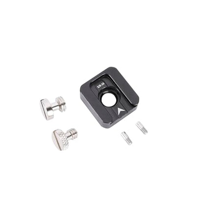 NICEYRIG Positioning Cold Shoe Mount for 3/8''-16 & 1/4''-20 ARRI Locating Holes, Anti-Twist Cold Shoe Adapter for Flash LED Monitor Microphone [Pack of 2] - 618