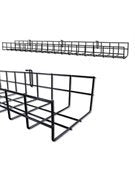 Under Desk Cable Organizer 14 Inch Wire Tray | Table Cord Management Basket | Desk Cable Raceway (2 Pack) - size: 14 Inch