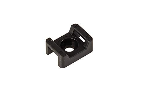 GTSE 8 Inch black Zip Ties, Saddle Mounts and Self Tapping Screws Set, 100 Pack Cable Ties, 50lb Strength, UV Resistant Strong Self-Locking Tie Wraps - color: Black, style: 0.2 " Wide / 0.14" Screw Hole Mounts and Zip Tie Set