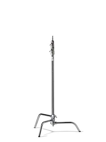 Kupo 40" C-Stand Sliding Leg Professional Grip Stand for Photography and Video Lighting, with Adjustable Uneven Terrain Leveling Leg, and Industry Standard C-Stand Hardware, Silver (KS703512) - color: Silver, style: 40" Sliding Leg