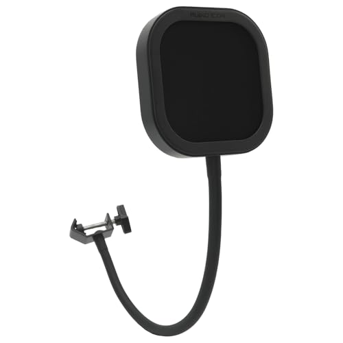 Flex Pro Pop Filter Interchangeable Metal, Mesh, foam Windscreen Microphone Shield, Aluminum Frame, Music Studio Recording, Heavy Duty Flexible 360° Gooseneck (Classic Black Pop Filter) - color: Classic Black Pop Filter
