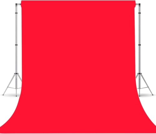 Red Backdrop for Photoshoot Large Photography Photo Background 10x10ft | Polyester Photo Booth Backdrop for Photoshoot Background Screen Video Wedding Birthday Party Christmas Photography Background - color: Red, size: 10x10ft