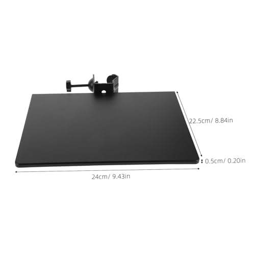 Kisangel Mic Stand Clamp-on Tray: Adjustable Rack for Sound Cards Sheet Music Accessories - Portable Holder for Musicians Live Streaming Concerts
