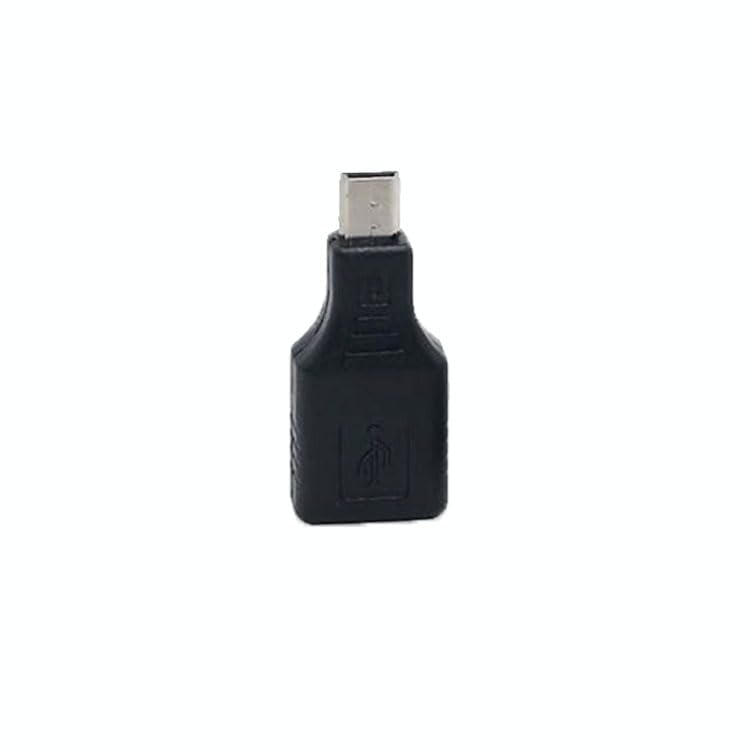 USB 2.0 Type A Female to Mini USB 5-pin Male Adapter Converter, Compatible with Cameras, Printers, Audio Devices, etc. (2-Pack)