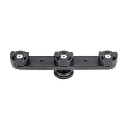 Camera Hot Shoe Mount Triple Shoe Mount Extension Bar Hot Shoe Adapter Bracket with 1/4 Screw Hole Accessory