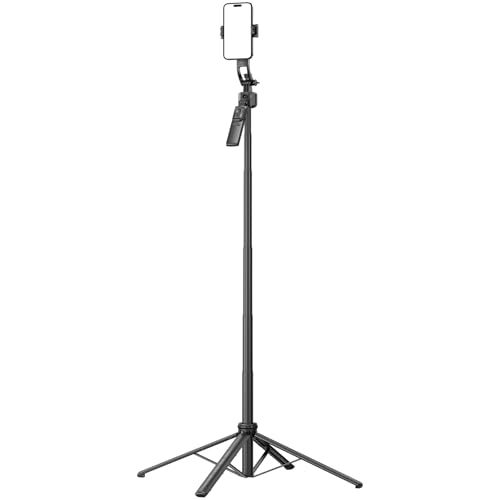 Auto Face Tracking Selfie Stick Tripod for iPhone with Light 360° Rotation That Follows Your Movement 63" Camera Tripod Stand with Remote for Content Creator Vlog Live Stream Video Recording - style: B-Auto Face Tracking Tripod with 2 Square Light
