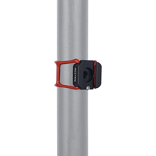 NICEYRIG Hot Shoe Mount Adapter with Wrapping Rubber Band, Multi-Functional Cold Shoe Base for Camera Cage, Cheese Plate, Gimbal Arm, Light Stand - 461