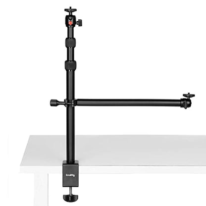 SMALLRIG Camera Desk Mount Table Stand with Magic Arm and 1/4" Ball Head, 13"-35.4" Adjustable Light Stand, Tabletop C Clamp for DSLR Camera, Ring Light, Live Streaming, Photo Video Shooting - 3992 - style: Clamp 3992