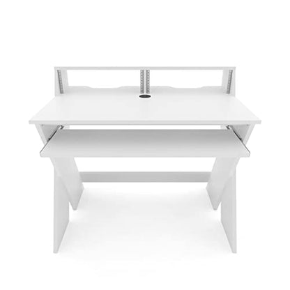 Glorious Sound Desk Compact Professional Studio Workstation, Walnut (AMS-SOUND-DESK-COM-WAL) - color: White
