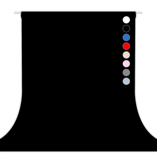 Black Photography Backdrop Studio Photography Film & Television Portraiture Interview Programs Product Display Home Videos Parties Exhibition Halls Wedding Backdrops 5x7FT - color: Black, size: 5x7FT