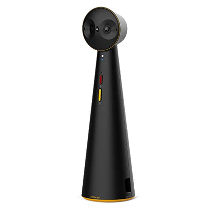 IPEVO Totem 180 4K Panoramic Video Conference Camera w/ 180° & 120° View, Premium Webcam, Full Room Coverage, AI Auto Framing, Noise Reduction Mics, Plug-and-Play USB-C, Remote Hybrid Learning