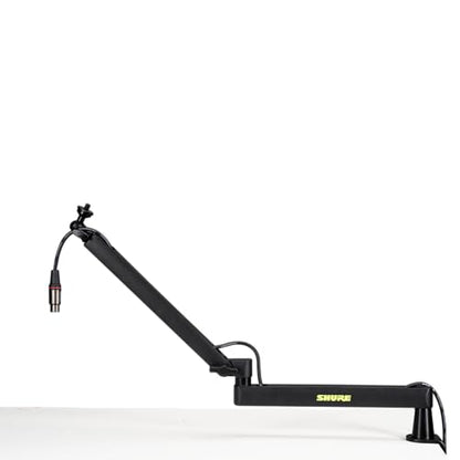 Shure by Gator Premium Low-Profile Desktop Mic Boom Stand; Fully Adjustable for Podcast, Streaming, and Home Office Setups (SH-BROADCAST2)