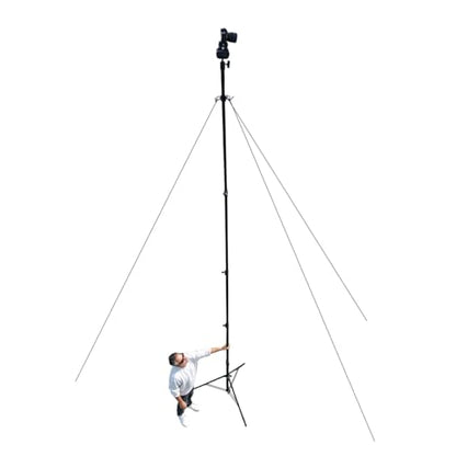 Glide Gear TST 20 Sky High 20' Tall Video Camera Tripod Stand – Air-Cushioned Telescoping Sections, Supports Up to 8 lbs – Ideal for Overhead Shots in Film & Photo - Stabilization Kit Included - size: TST 20 - 20 Ft. Tripod