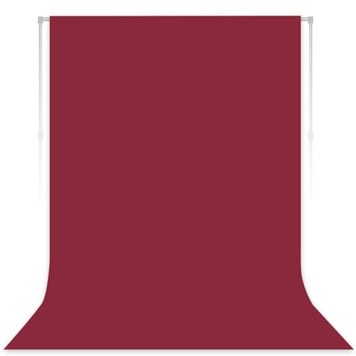Burgundy Photography Backdrop for Photoshoot, Fabric, 5x7 FT | Versatile Studio Photo Backgrounds, Easy to Install, for Portraits Shooting, Party Decor, Live Streaming, Video Recording - color: Burgundy, size: 5X7 FT