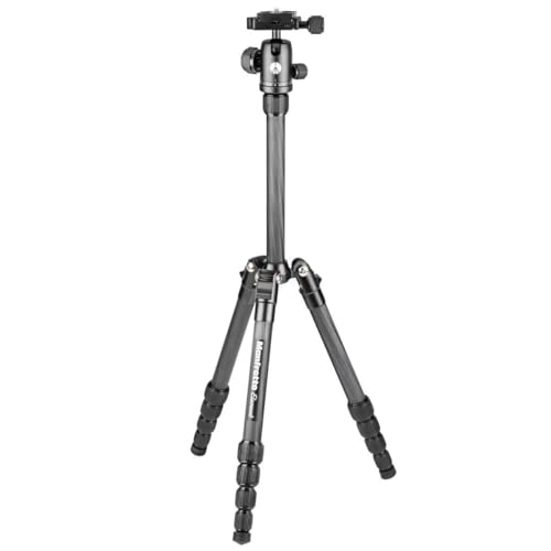 Manfrotto Element Traveller Small Aluminum 5-Section Tripod Kit with Ball Head - color: Carbon Fiber, size: Element Small 56.3"