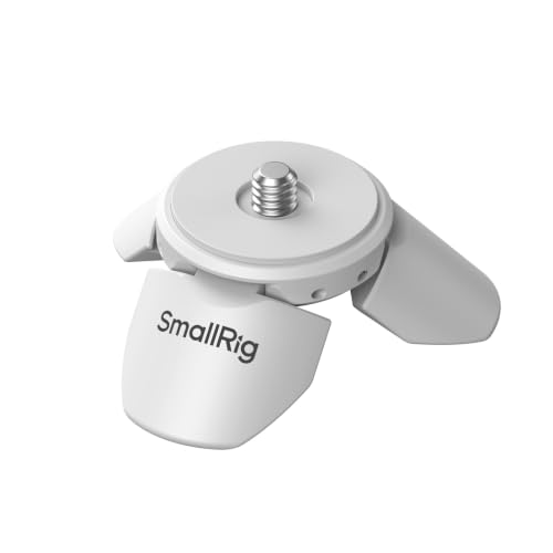 SMALLRIG Auto-Deploy Mini Stand Tripod for DJI Osmo Pocket 4P/4/3, for Insta360 Luna Ultra, Magnetic Mount with 1/4"-20 Screw for Action Camera, Compact Travel Vlog Video Photography Accessories -6794 - color: White