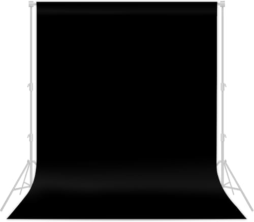 Black Backdrop 8x12ft – Professional Photography Backdrop for Photoshoots, Studio & Portraits, Wrinkle-Free, Opaque, Machine Washable Polyester, Non-Fading, Reusable for Photo Background - color: Black, size: 8x12ft