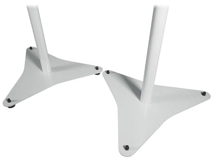 Pair Rockville RVSM5 White Adjustable Studio Monitor Speaker Stands | Fits Bookshelf Speakers, 33 to 52 Inch, Solid Steel, 50 Lbs Capacity, Foam Padded, Cable Clips, Carpet Spikes, Rubber Feet - color: White
