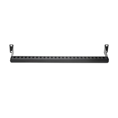 StarTech 1U Cable Lacing Bar, Adjustable Depth (12S-Cable-Lacing-BAR) | Horizontal cable guide, Depth 1.5 to 3.7in, Inward or outward install, M6 cage nuts and screws, Patch panels and PDUs - style: Adjustable Offset Single Unit