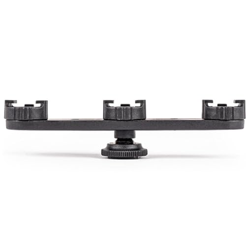 Camera Hot Shoe Mount Triple Shoe Mount Extension Bar Hot Shoe Adapter Bracket with 1/4 Screw Hole Accessory