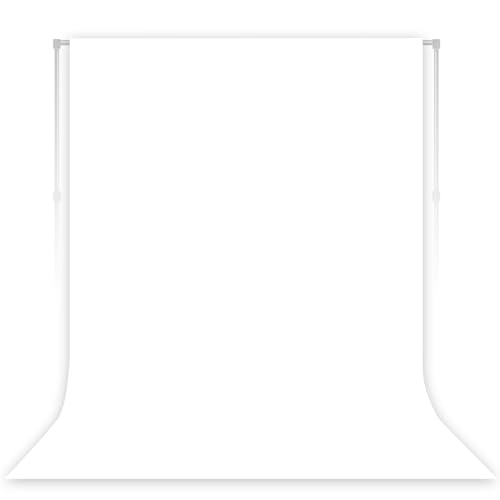 White Photography Backdrop for Photoshoot, Fabric, 5x7 FT | Versatile Studio Photo Backgrounds, Easy to Install, for Portraits Shooting, Party Decor, Live Streaming, Video Recording - color: White, size: 5X7 FT