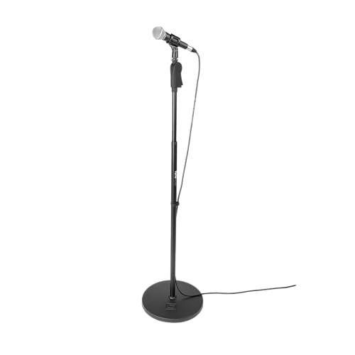 Gator Frameworks Microphone Stand with 12" Weighted Base and Deluxe Soft Grip Squeeze Height Adjustment, (GFW-MIC-1201) - style: 12" Weighted Base - Deluxe Height Adjust